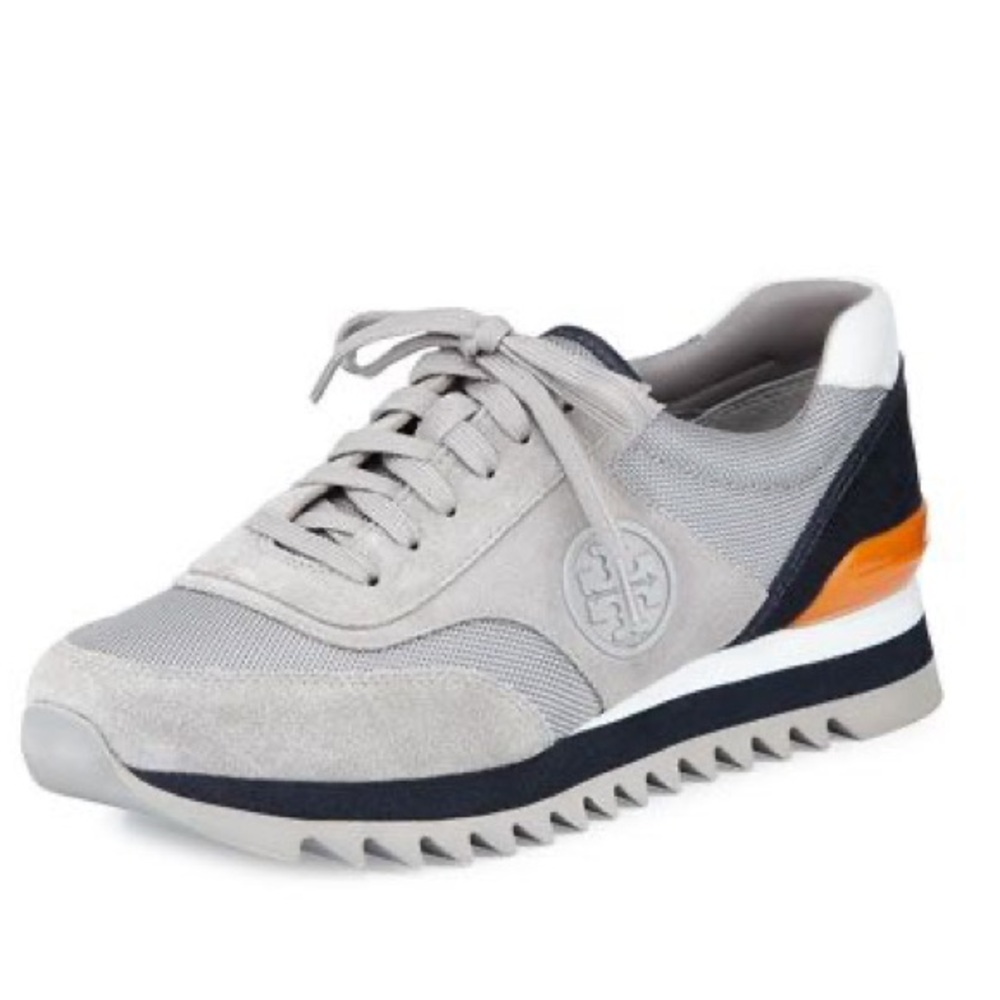 TORY Burch | Gray and Orange Sneakers